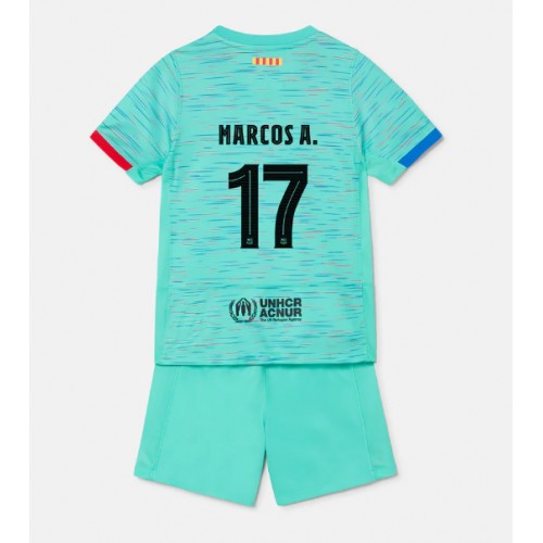 Otroški Nogometni dresi Barcelona Marcos Alonso #17 Tretji 2023-24 Kratek Rokav (+ Kratke hlače)